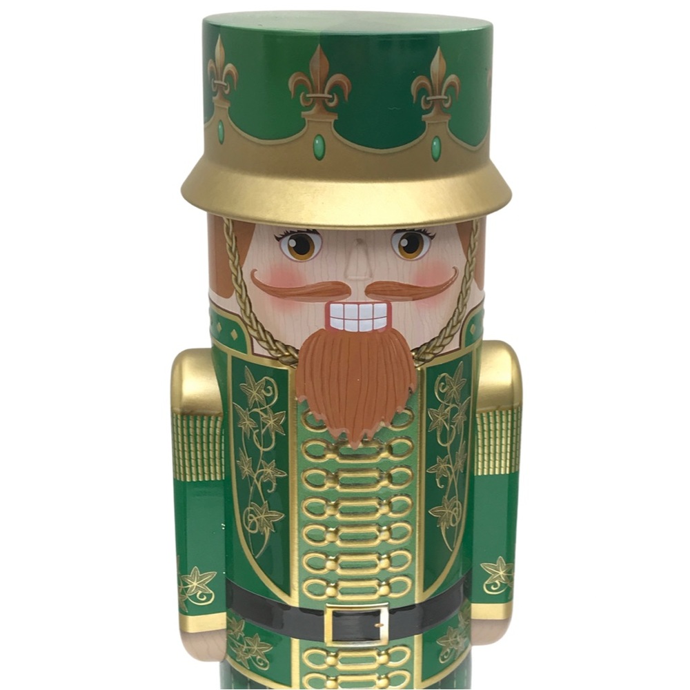 The Silver Crane Green Toy Soldier Nutcracker Tin Christmas